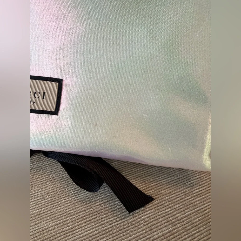 Gucci Iridescent Pouch with Black Tie